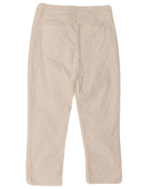 Fat Face Dame Capri Jeans UK 12 Medium W28 L20 Hvid Bomuld