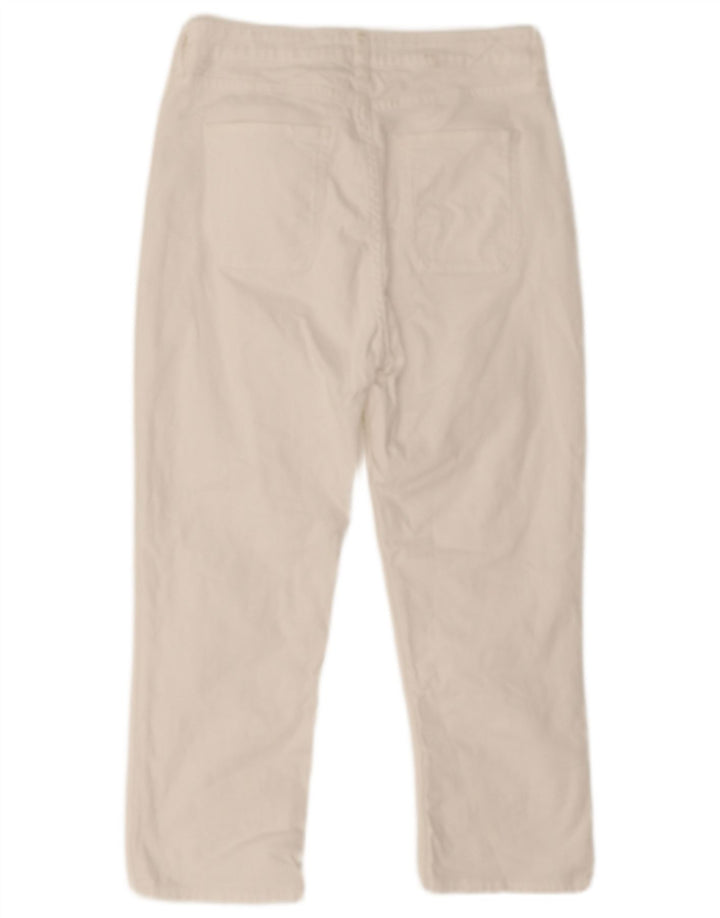 Fat Face Dame Capri Jeans UK 12 Medium W28 L20 Hvid Bomuld