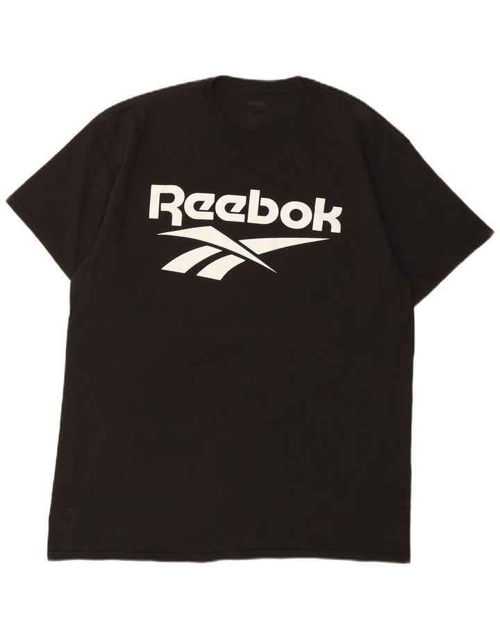 Reebok Herre Grafisk T-Shirt Top Stor Sort