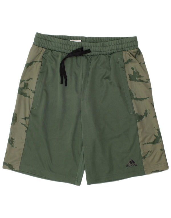 ADIDAS Aeroready Sportsshorts til drenge 11-12 år Grøn Camouflage Polyester
