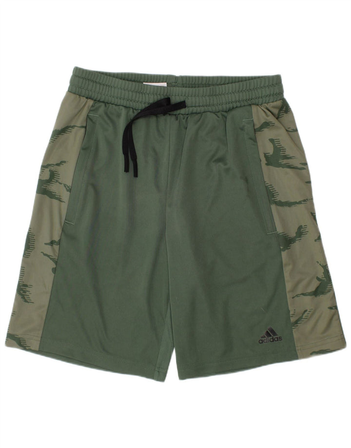 ADIDAS Aeroready Sportsshorts til drenge 11-12 år Grøn Camouflage Polyester