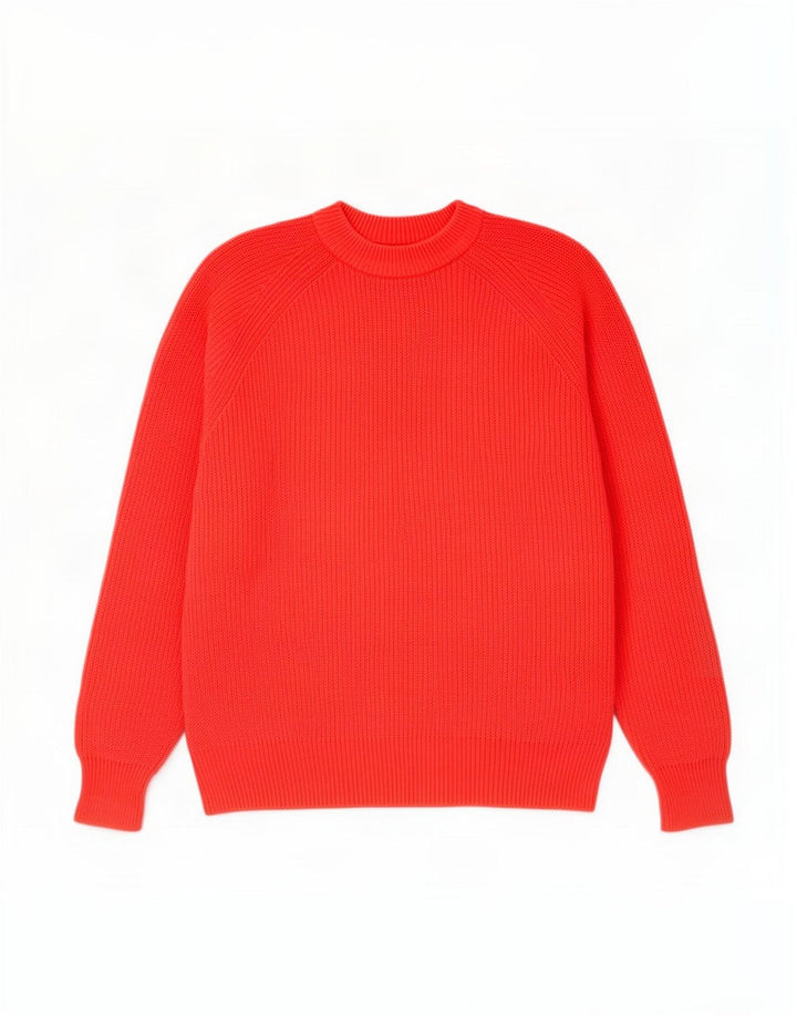 Marks & Spencer Dame sweater med rund hals DK 14 Medium rød bomuld