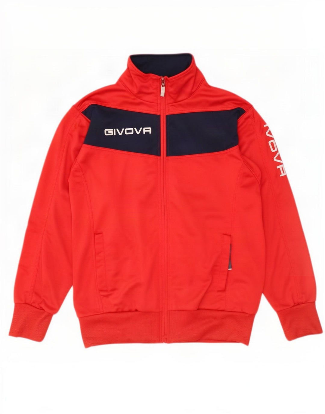 Givova Herre grafisk træningsdragt Topjakke Stor Rød Colourblock Polyester