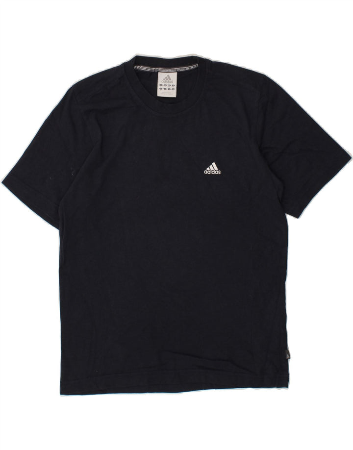 ADIDAS Mens T-Shirt Top Small Navy Blue Cotton Vintage Adidas and Second-Hand Adidas from Messina Hembry 