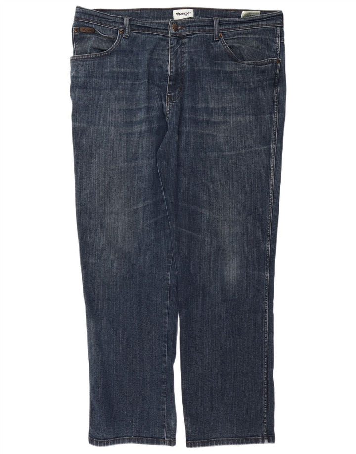 WRANGLER Herre Texas Straight Jeans W40 L32 Blå Bomuld