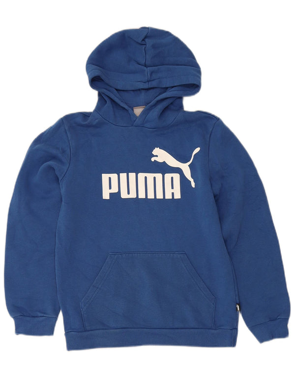Puma drenge grafisk hættetrøje 11-12 år blå bomuld