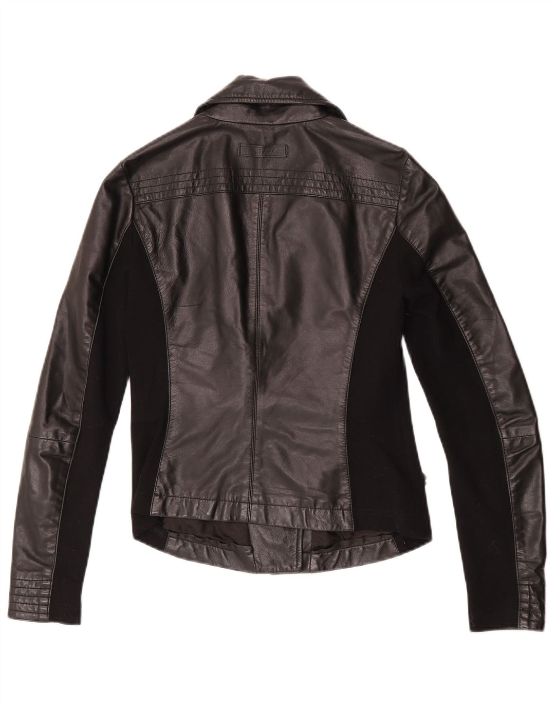 Toy G Womens Crop Læder Biker Jacket UK 8 Lille sort læder