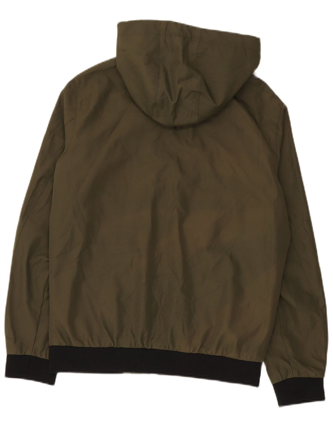 Jack & Jones Herre hætte vindjakke UK 36 Small Khaki Polyester