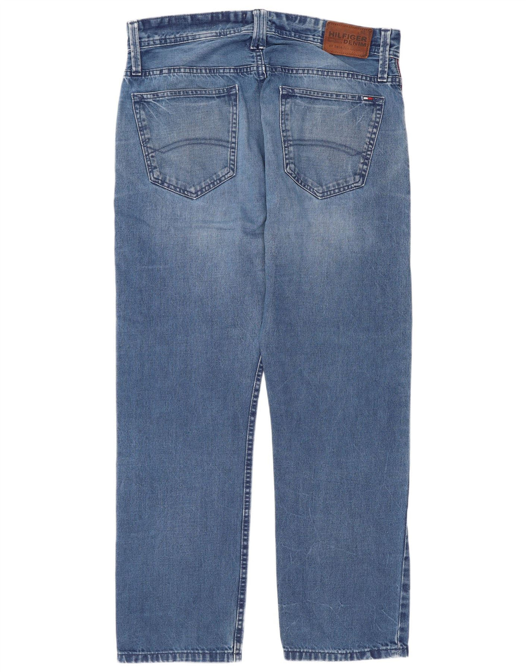 Tommy Hilfiger Herre Straight Jeans W32 L30 Blå Bomuld