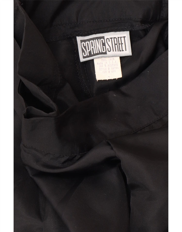 Vintage kvinders højtaljede Maxi-nederdel W26 Small Black Acetate