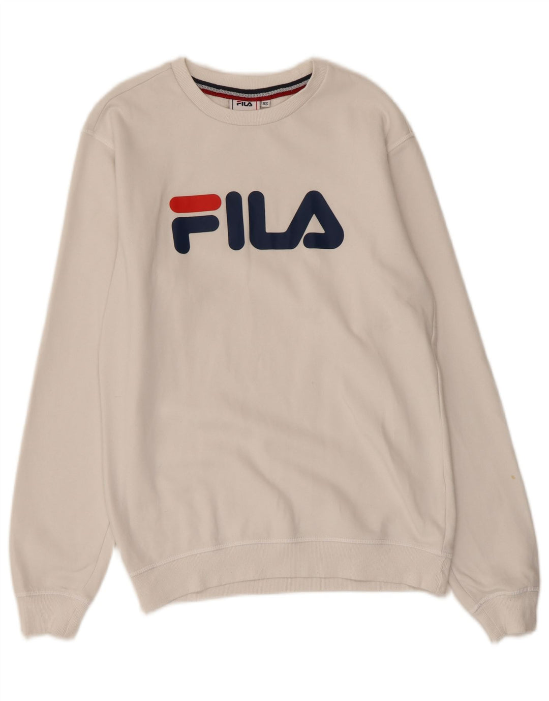 FILA Grafisk sweatshirt til mænd XS Hvid bomuld