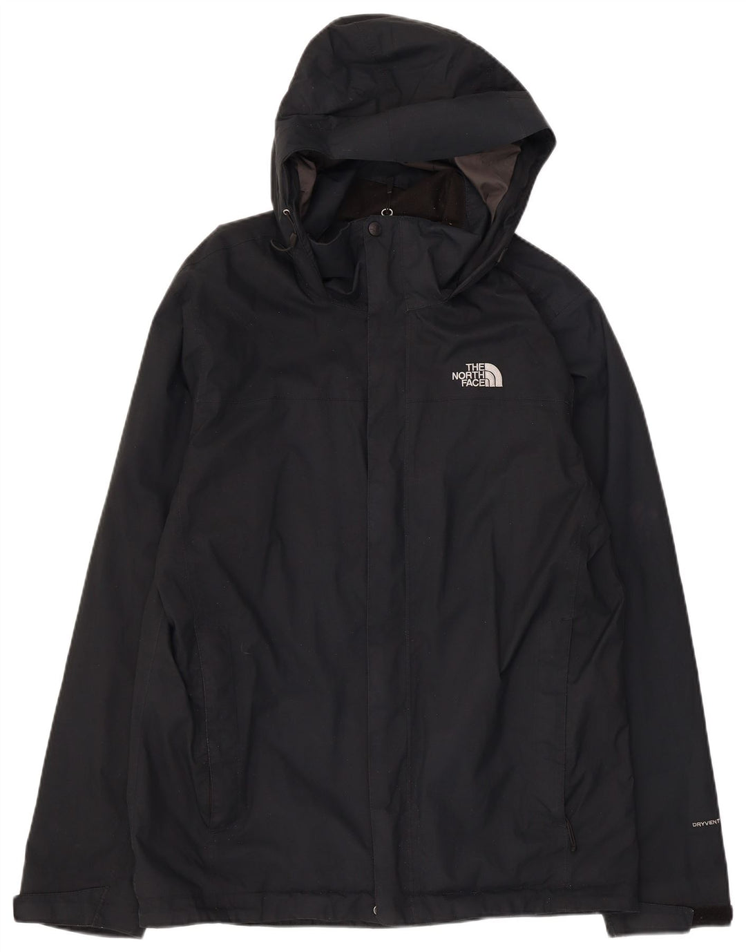 THE NORTH FACE Regnjakke med hætte til mænd UK 38 Mellem marineblå polyester