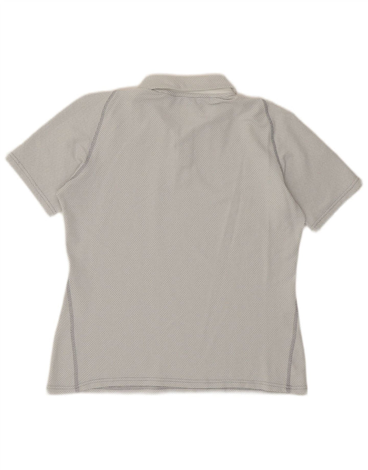 K-WAY Dame Polo Shirt UK 14 Medium Grey Polyester