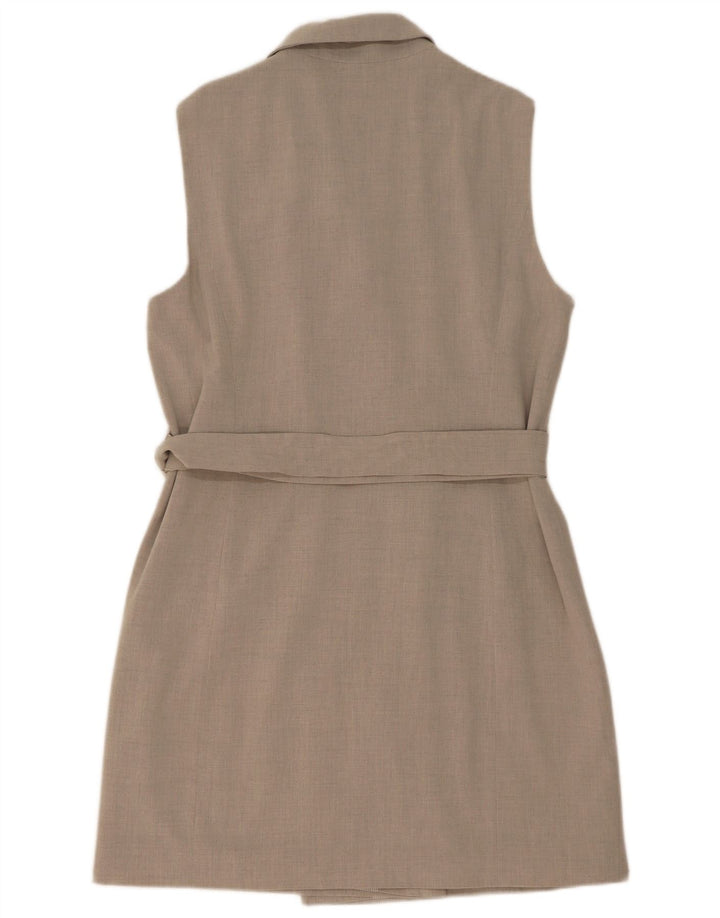 Marks & Spencer Dame Longline ærmeløs blazerjakke UK 16 Large Grå