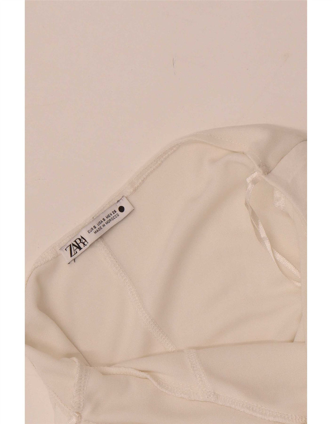 Zara Dame Ærmeløs Bodysuit UK 8 Small White