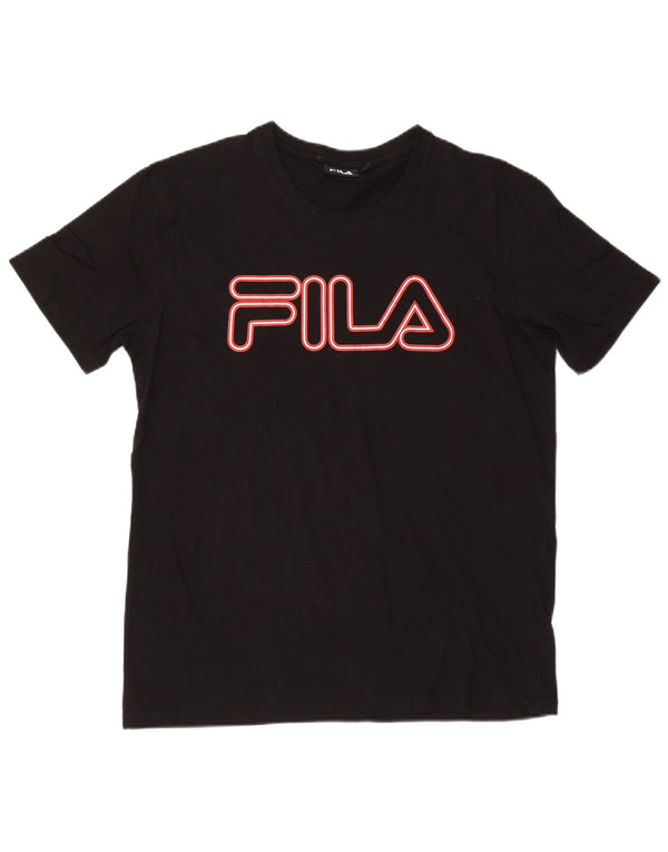Fila Herre Grafisk T-Shirt Top XL Sort
