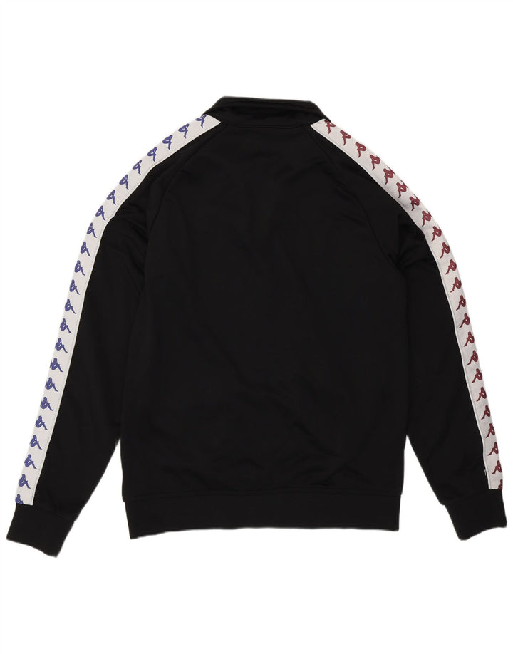 Kappa Herre grafisk træningsdragt Topjakke Medium Sort Colourblock Polyester