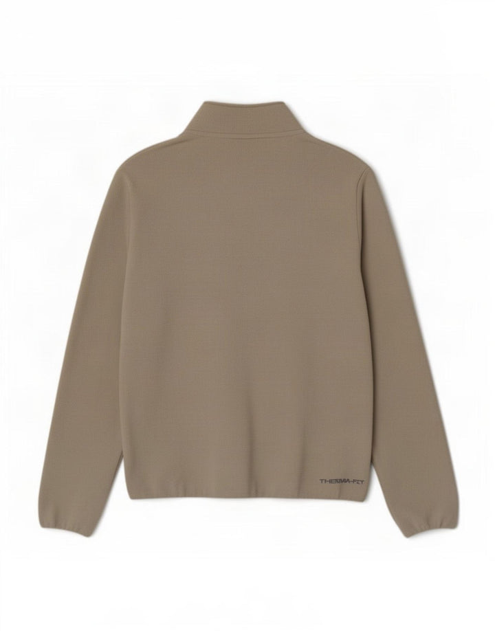 Nike Herre Therma-Fit Fleece Jumper med lynlås i mellembeige polyester