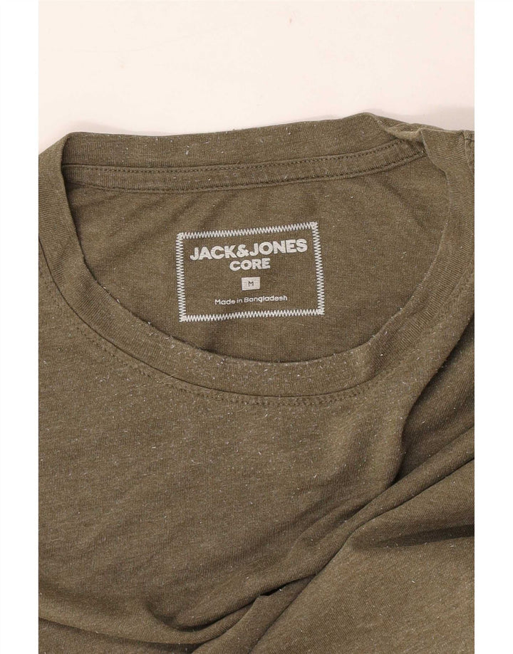 Jack & Jones Herre T-Shirt Top Medium Khaki Colourblock