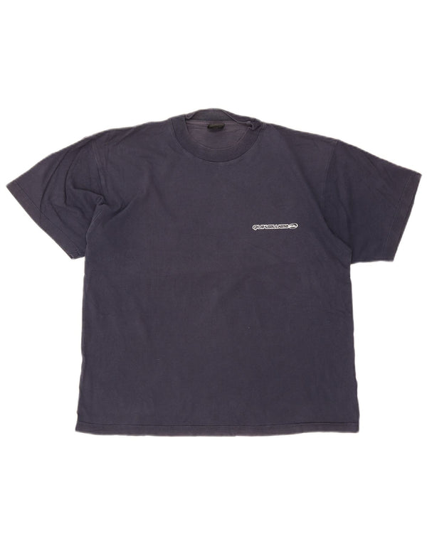 Quiksilver Herre grafisk T-shirt top lille marineblå bomuld