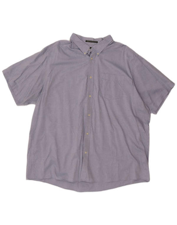 EDDIE BAUER Herre kortærmet Relaxed Fit skjorte 3XL blå bomuld