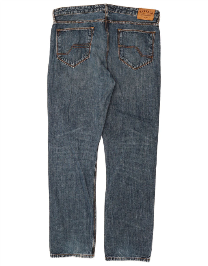Fat Face Herre Straight Jeans W34 L33 Blå