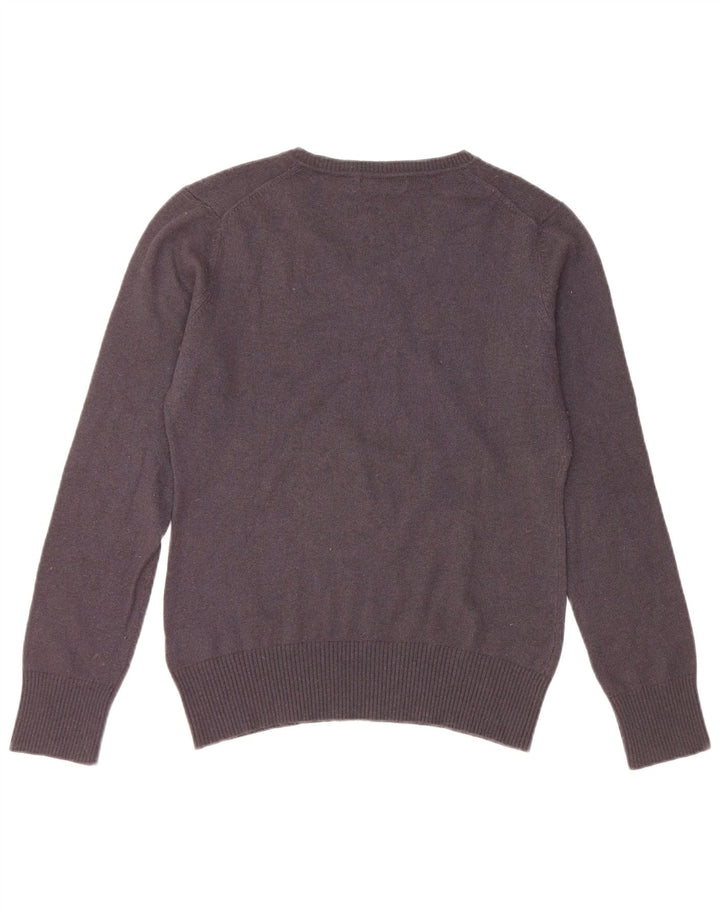 NORTH SAILS Dame V-hals sweater UK 14 Stor Grå Uld