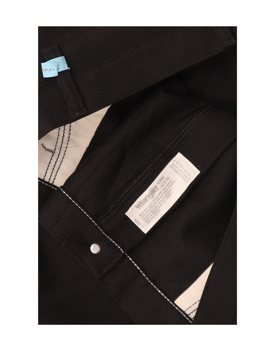 Wrangler Straight Casual Bukser til mænd W42 L32 Sort polyester