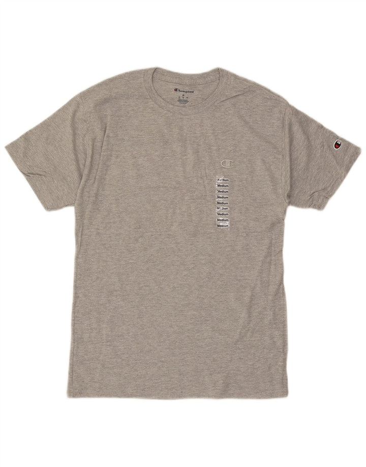 Champion Herre T-shirt Top Medium Grey Flecked Bomuld