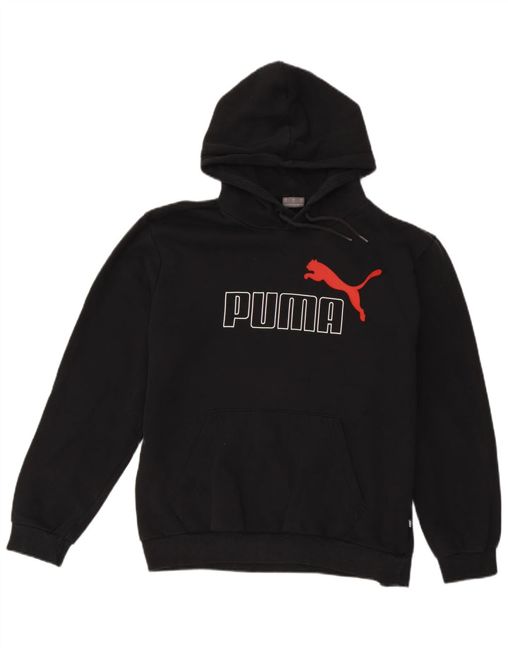 Puma Grafisk hættetrøje til mænd mellem sort bomuld