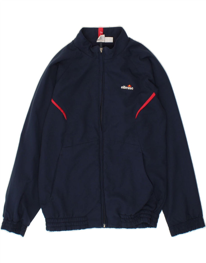 ELLESSE Boys Tracksuit Top Jacket 7-8 Years Small Navy Blue Sports Vintage Ellesse and Second-Hand Ellesse from Messina Hembry 