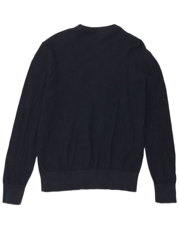 Zara Herre sweater med rund hals, lille marineblå