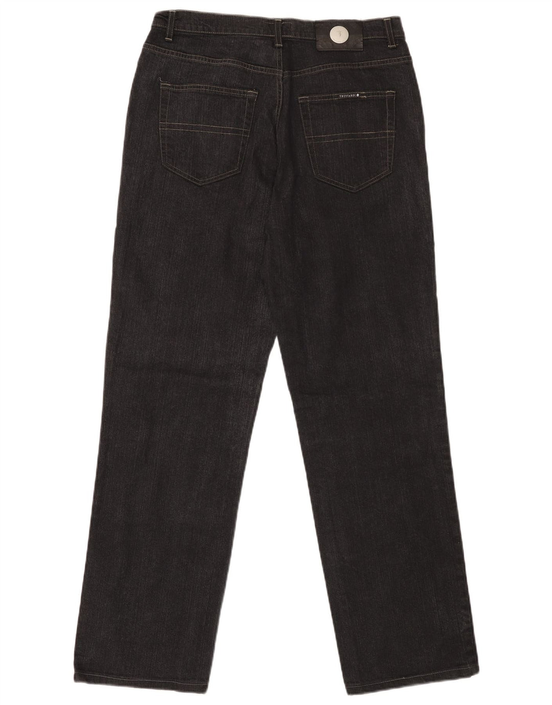TRUSSARDI Straight jeans til mænd W32 L30 sort bomuld