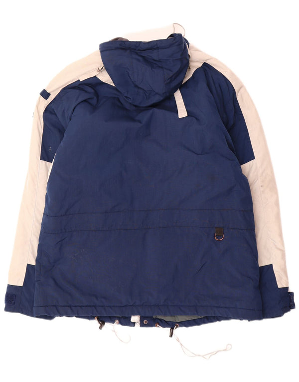 Napapijri Herre Geographic Hætte Skijakke UK 42 XL Navy Blue Colourblock