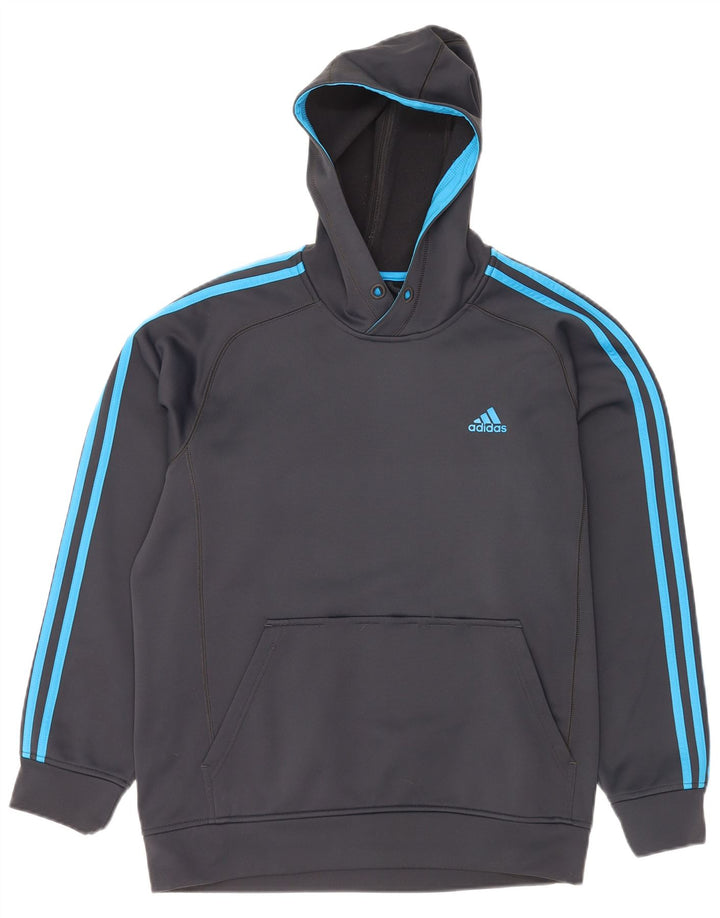 Adidas Herre Climawarm Hoodie Jumper Medium Grey Polyester