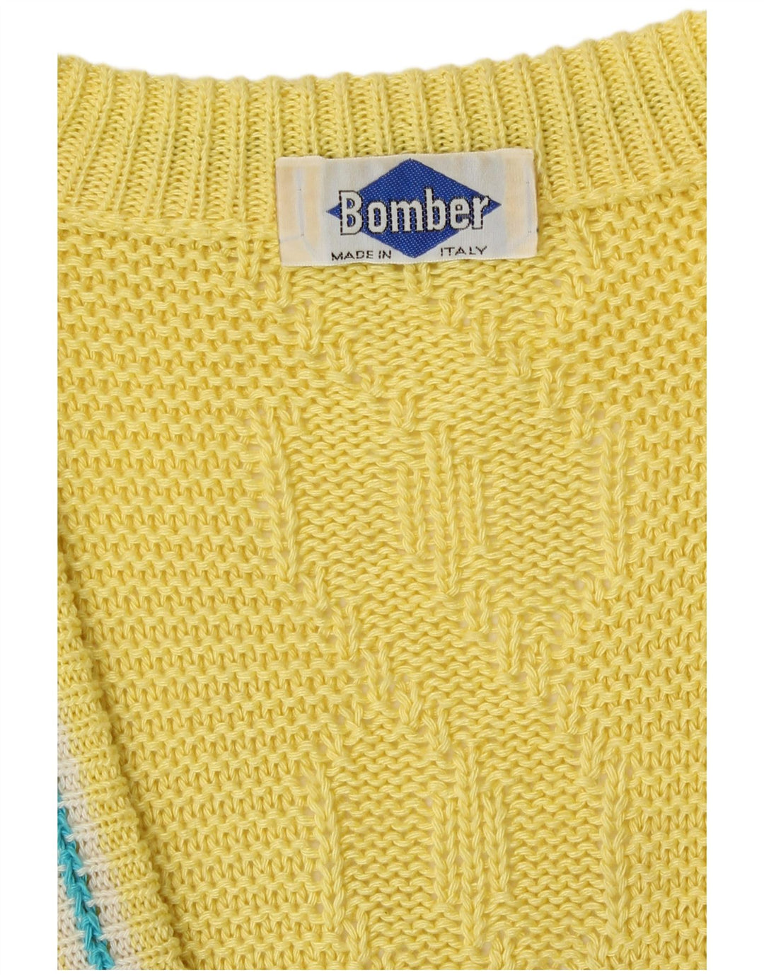 Vintage cardigan sweater til mænd, medium gul