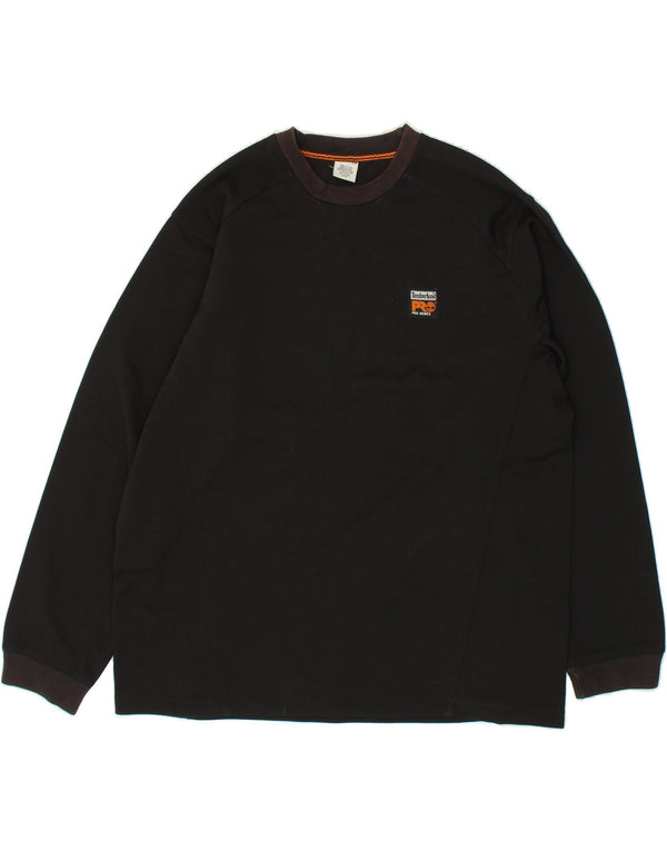 TIMBERLAND Herre høj grafisk sweatshirt trøje 2XL sort bomuld