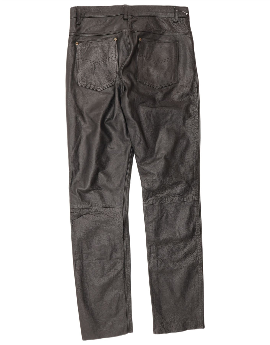 Vintage herre læderbukser W34 L34 Sort