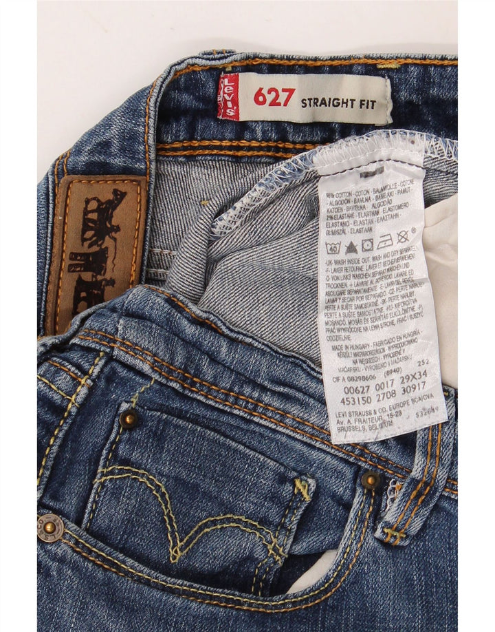 LEVI'S Dame 627 Bootcut Jeans W29 L34 Blå Bomuld
