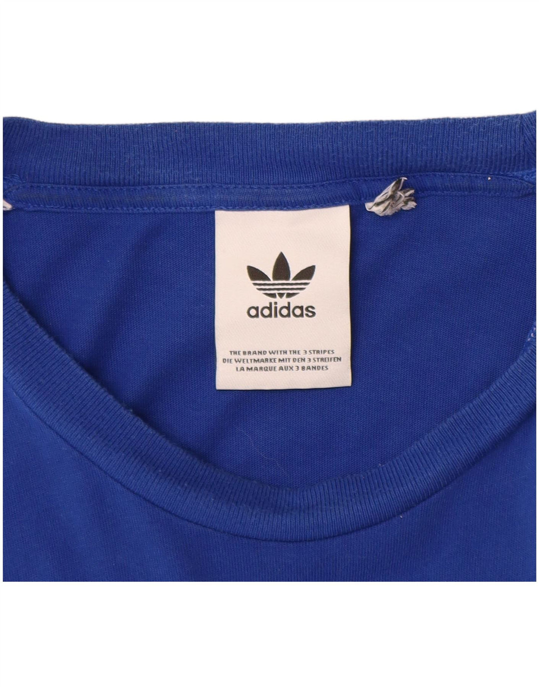Adidas Herre T-shirt Top Medium Blue Colourblock Bomuld