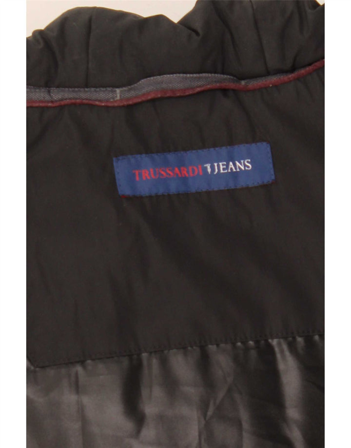 Trussardi Jeans Herre Hooded Parka Jacket UK 40 Large Grey