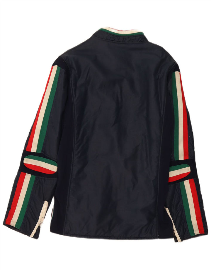 MCROSS Racerjakke til mænd UK 38 Medium Navy Blue Colourblock
