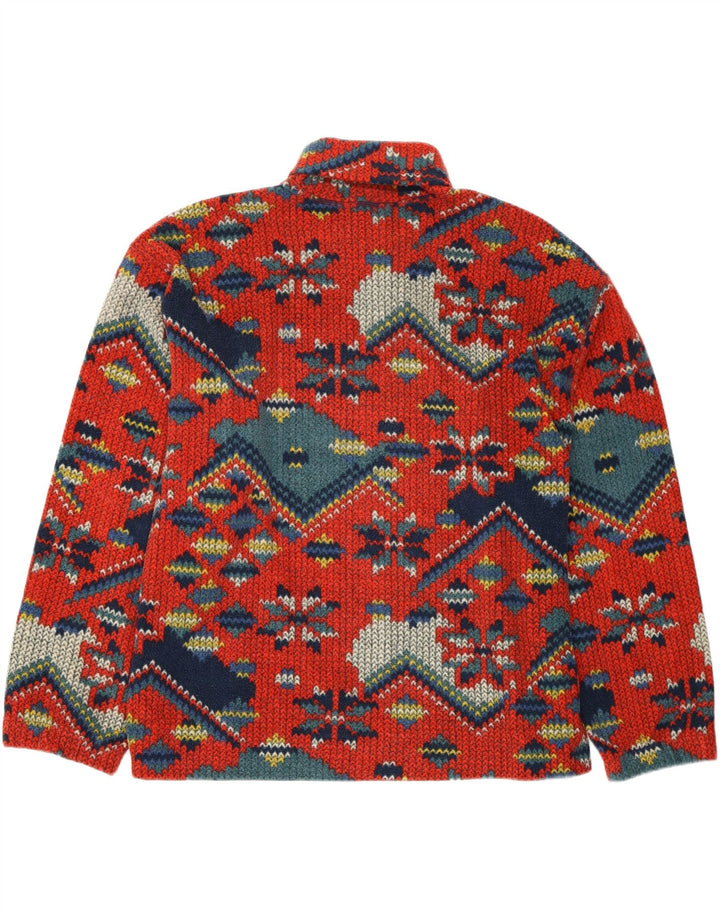 COLMAR Herre Fleece Rullehals sweater 2XL Red Fair Isle