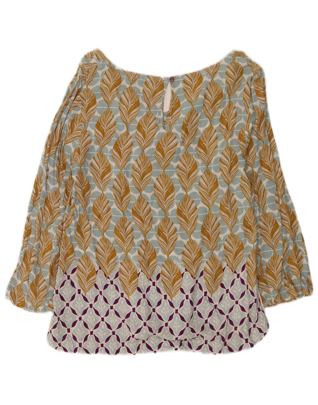 White Stuff Dame 3/4 ærmet bluse Top UK 10 Small Multicolored Floral