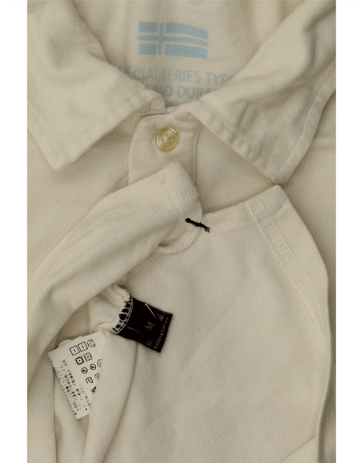 NAPAPIJRI Mens Polo Shirt Medium White Cotton Vintage Napapijri and Second-Hand Napapijri from Messina Hembry 