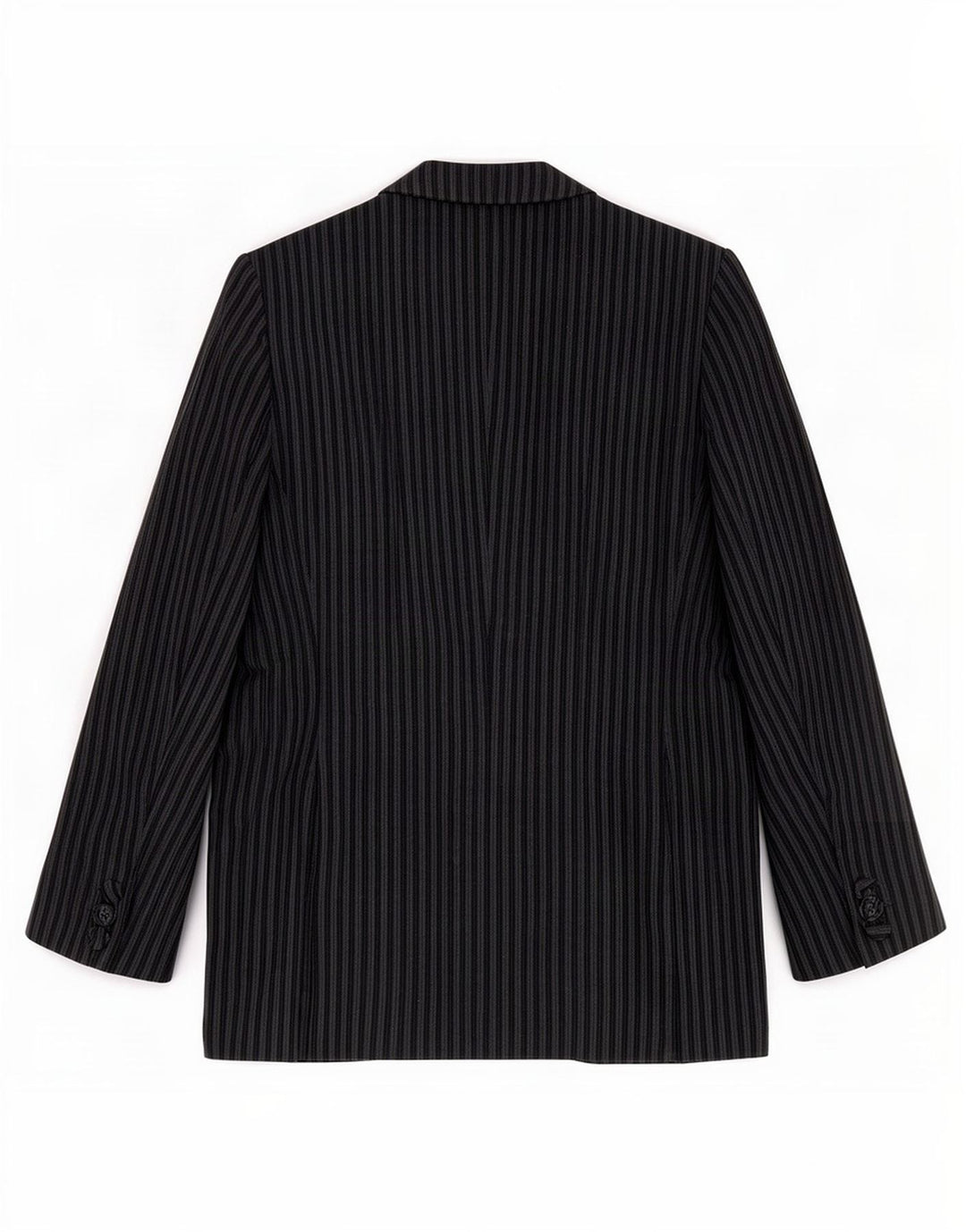 Mirella Mori Dame 3 Button Velvet Blazer Jacket UK 12 Medium Grå Stribet