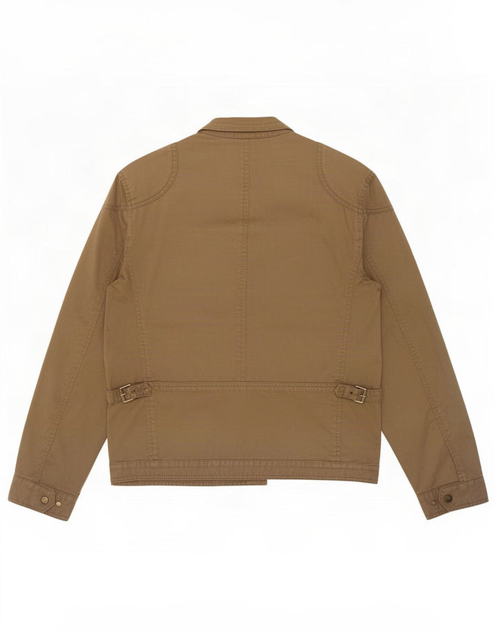 Massimo Dutti Herre Utility Jacket UK 42 XL Khaki Bomuld