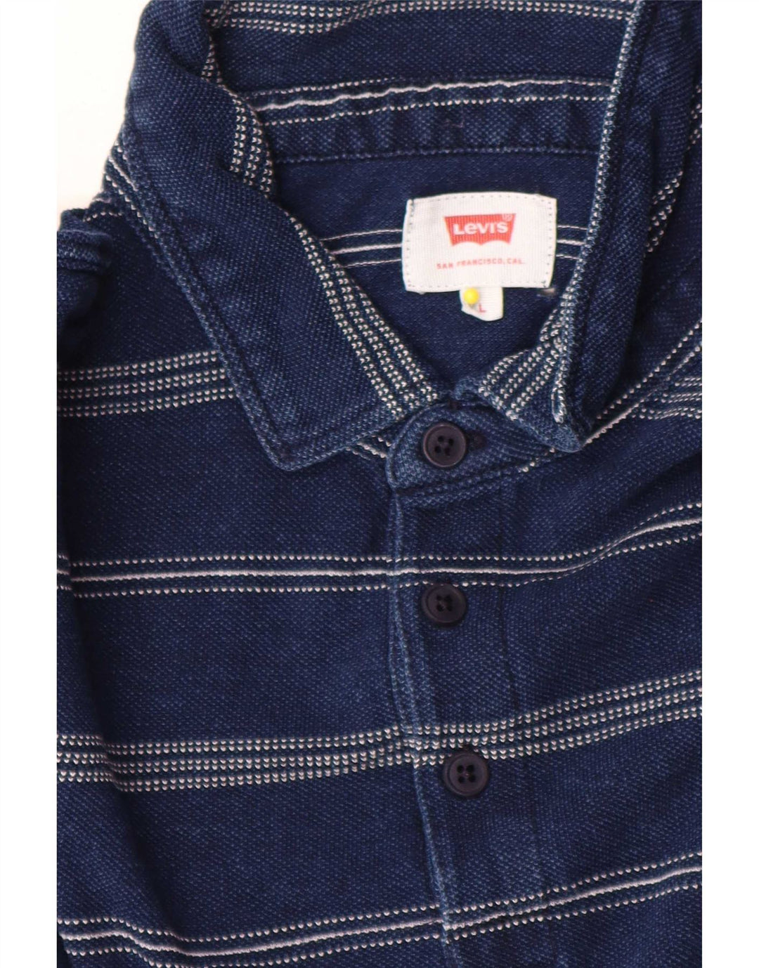 Levi's herre poloshirt Stor marineblå stribet bomuld