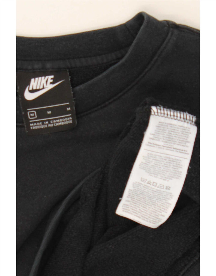 Nike Herre grafisk sweatshirt Jumper Medium Sort Bomuld