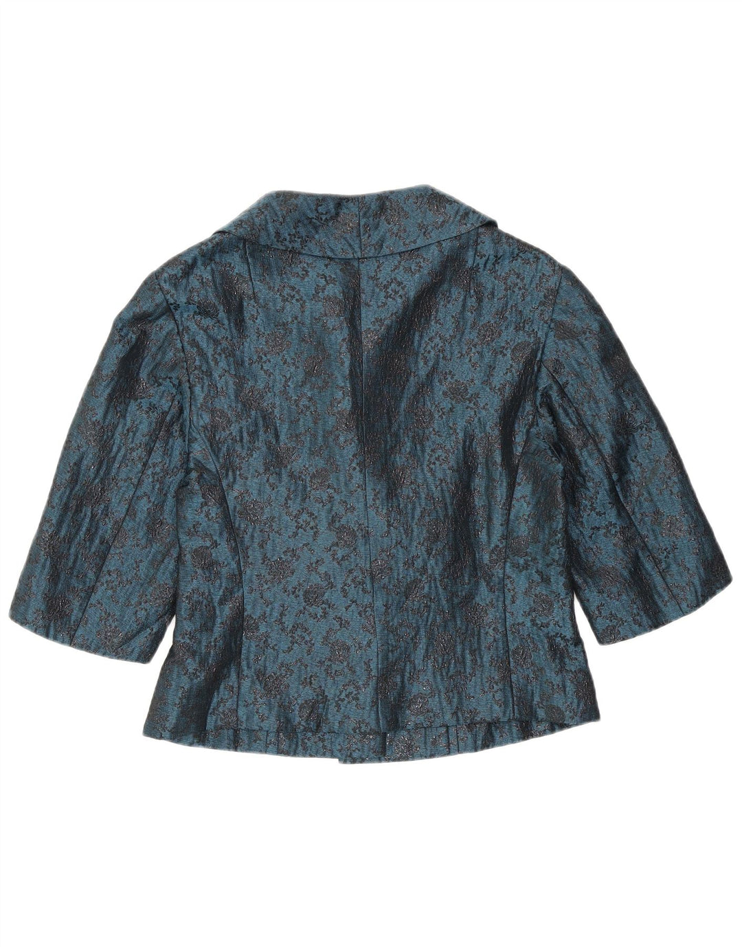Vintage kvinders 2 knap 2 stykke sæt UK 12 Medium Blue Floral